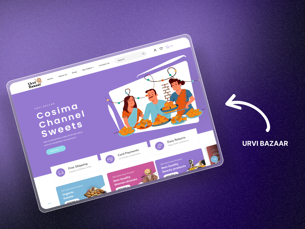 Urvibazaar e-commerce website project screenshot